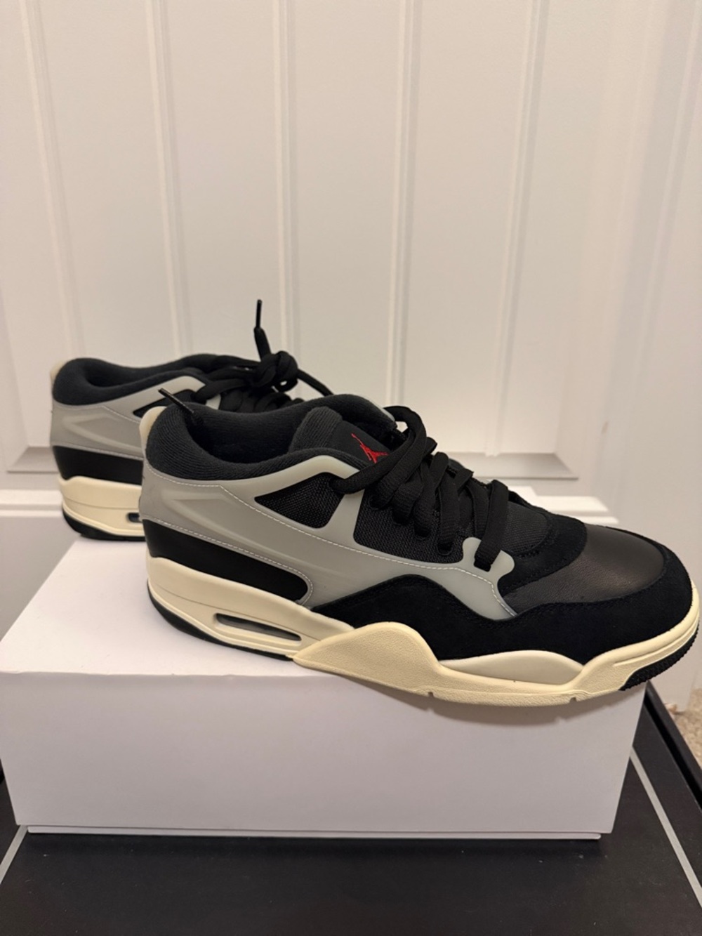 Nike Black, Gray and Cream Low-Top Sneakers